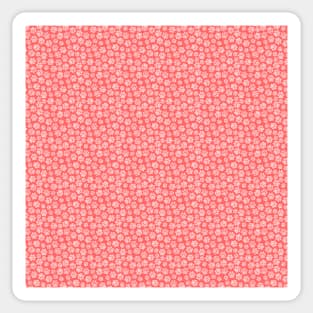 Coral Paw Print Pattern Sticker